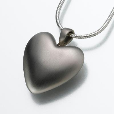 white bronze heart cremation pendant necklace